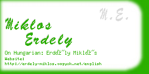 miklos erdely business card